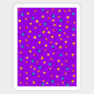 Retro Purple Geometric Sticker